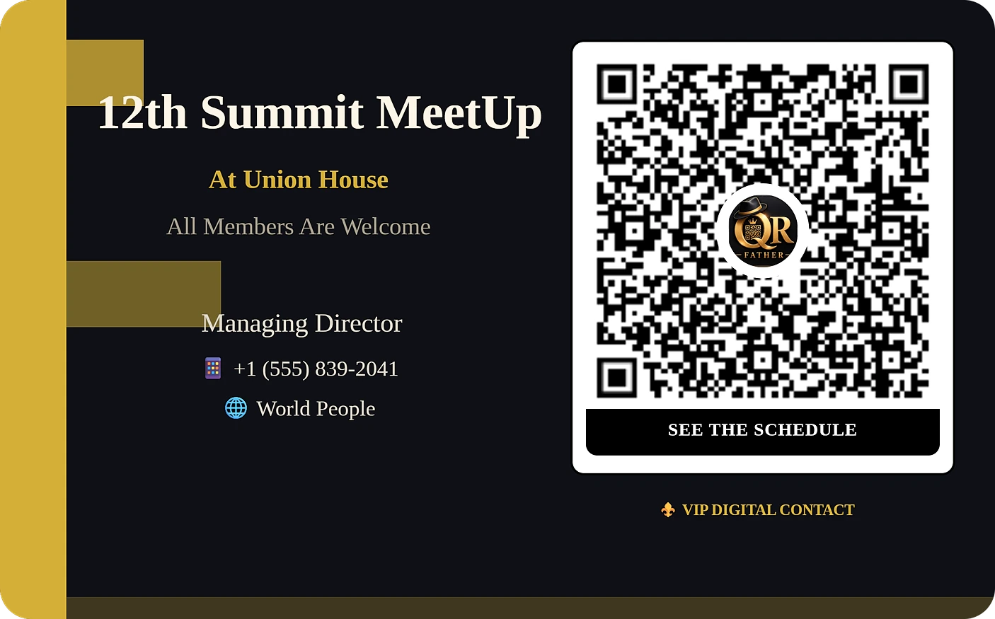 Event QR card design made with QR-Father